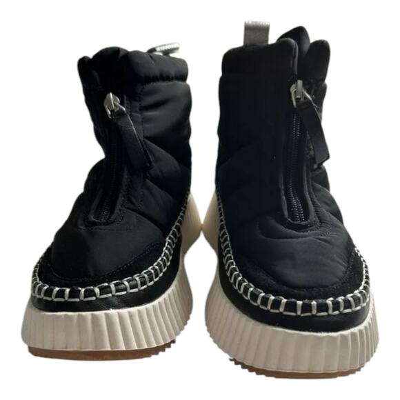 Dolce Vita Womens Devlin Sneaker Puffer High Top Platform Nylon Black Zip Size 9 - Picture 4 of 10